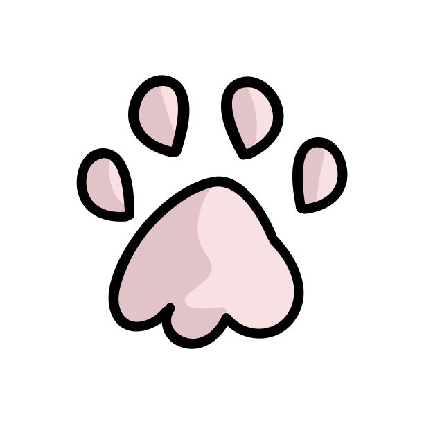 可爱的卡通猫爪印花剪贴画图片下载