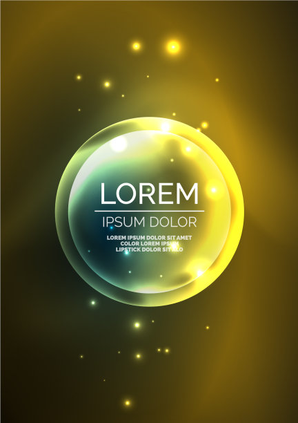 发光的霓虹灯，闪亮的透明气泡玻璃图片下载