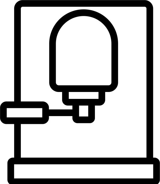 带有过滤嘴图标的咖啡机图片下载