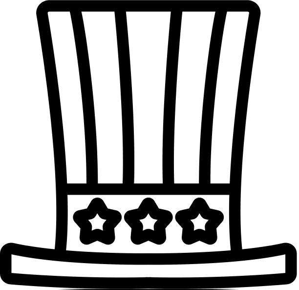 帽子圆筒魔术师图标轮廓图片下载