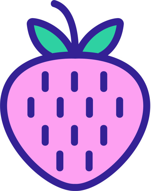 一个野生草莓图标轮廓图片下载