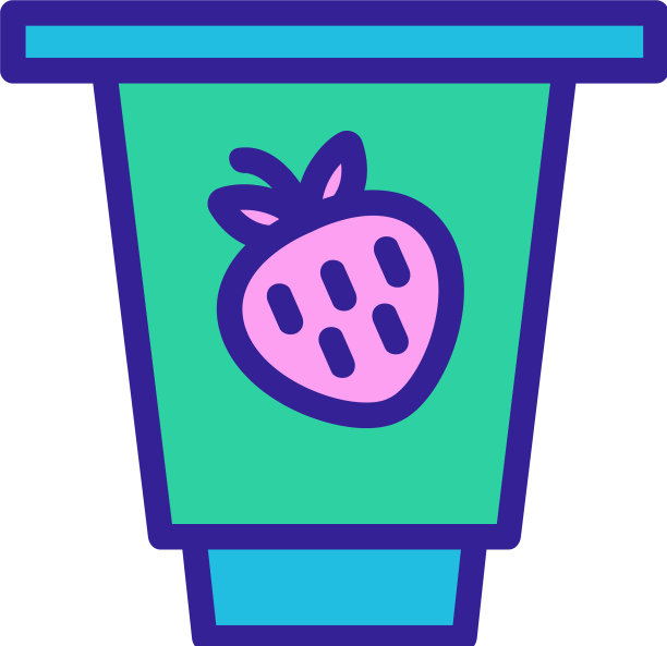 草莓奶昔图标轮廓图片下载