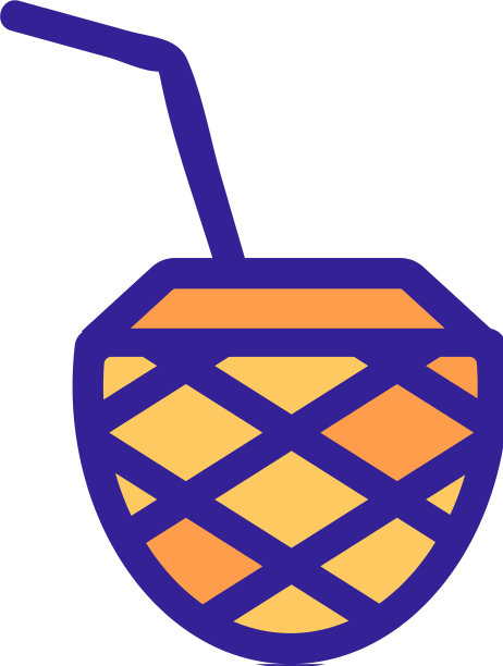 菠萝汁在瓶子的图标轮廓图片下载