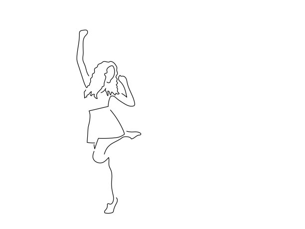 全长人孤立线画图片下载