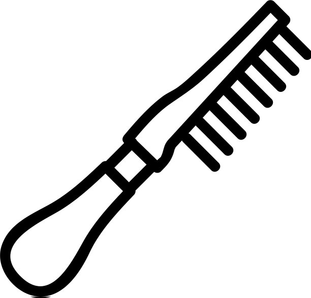 梳子梳理蚤的图标轮廓图片下载