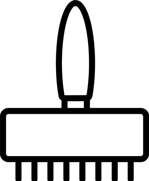 大耙梳图标轮廓图片下载