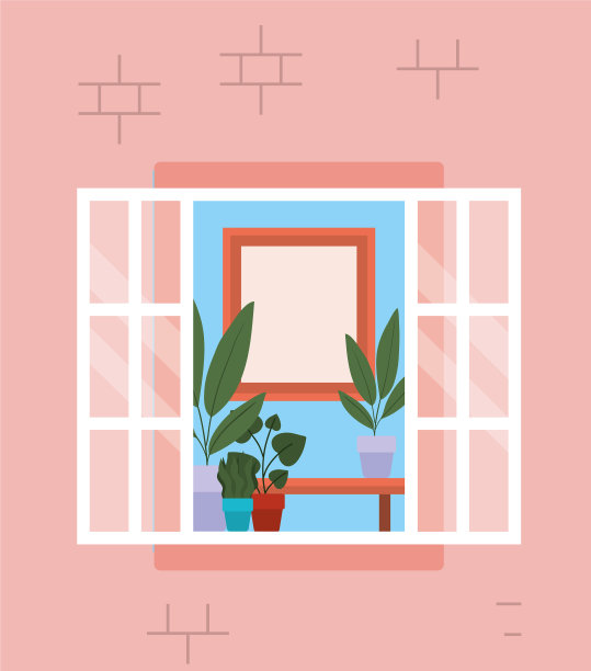 从窗外可以看到粉红色的房子图片下载