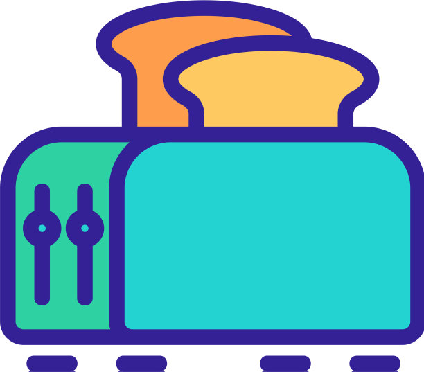 自动烤面包机一个现成的烤面包机图片下载