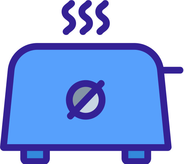 自动烤面包机同时烹饪图标图片下载