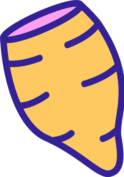 山药水果图标轮廓图片下载