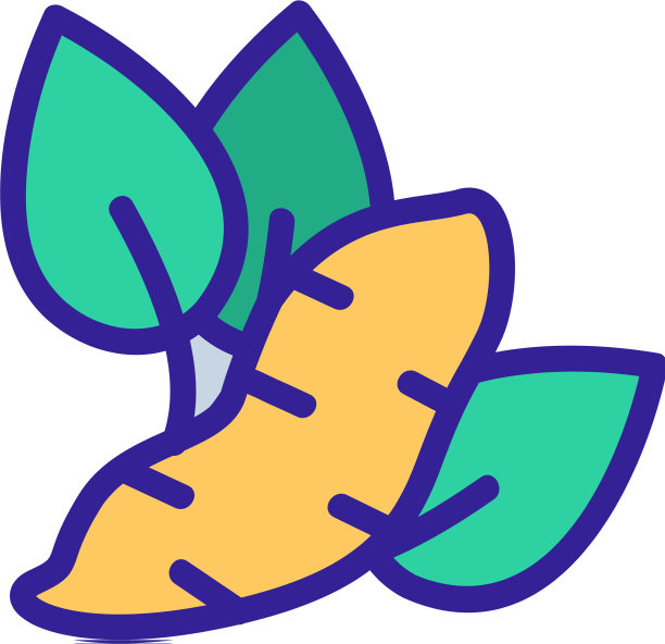 红薯用嫩叶标志发芽图片下载