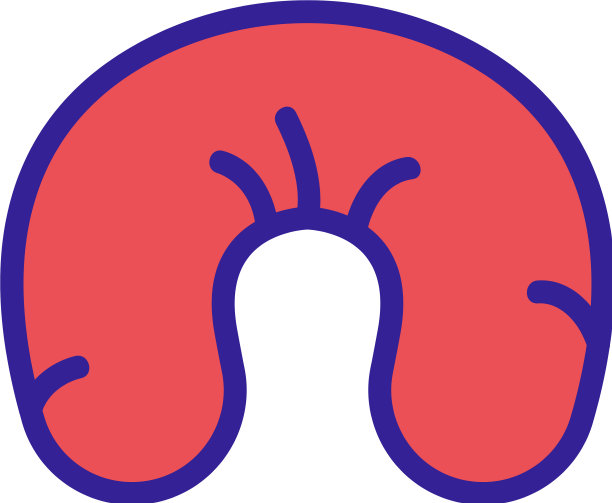 枕套枕头与拉链图标轮廓图片下载