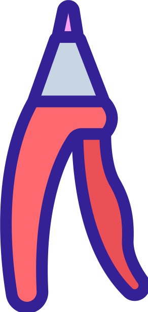 断头台式指甲钳与手握图标图片下载