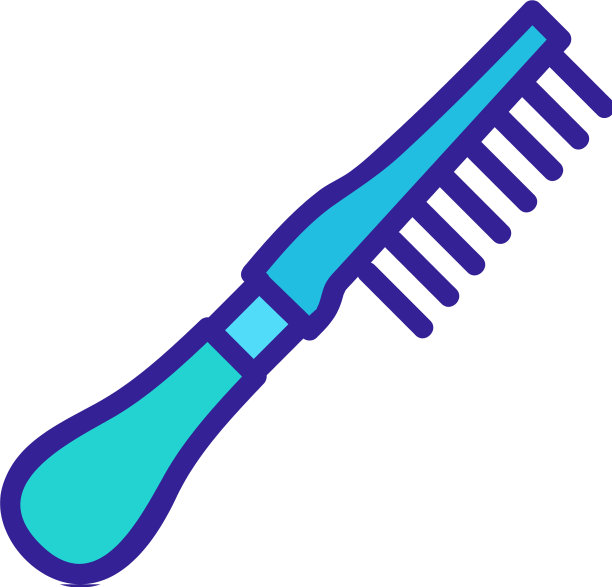 梳子梳理蚤的图标轮廓图片下载