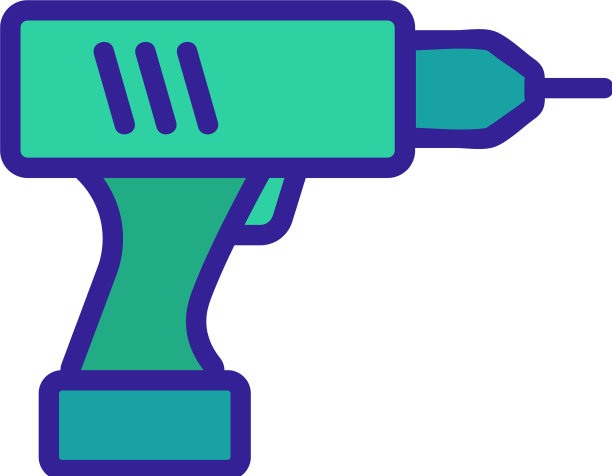 型无绳钻图标轮廓图片下载