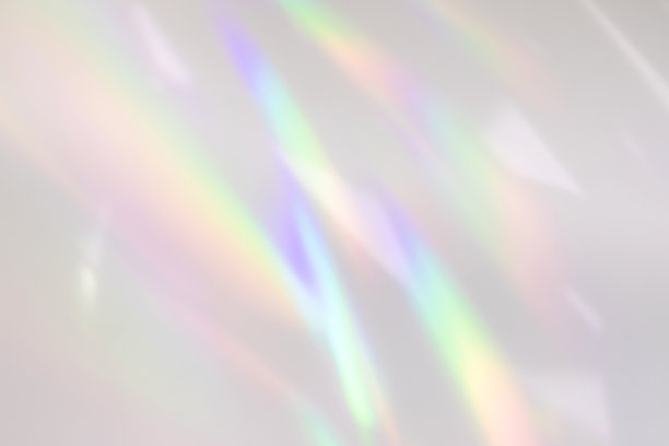 模糊的彩虹光折射纹理的白色墙壁图片下载