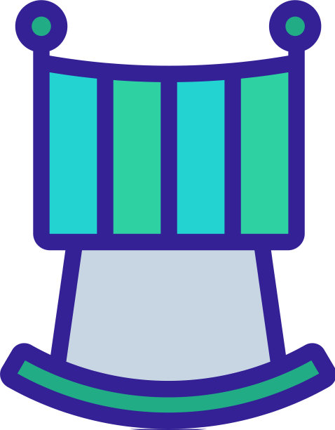 婴儿床摆图标轮廓图片下载