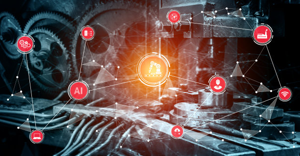 工业4.0技术概念——第四次工业革命的智能工厂图片下载