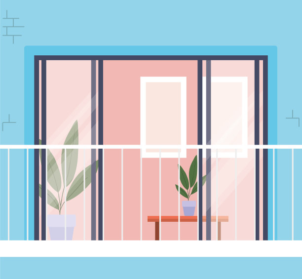 窗户带阳台，从外面看进去图片下载