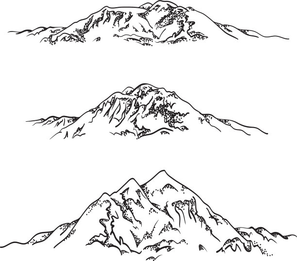 设定山素描手绘图片下载