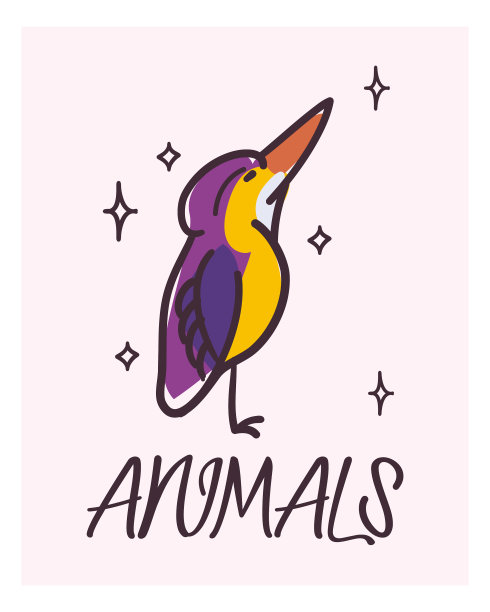 孤鸟卡通设计图片下载