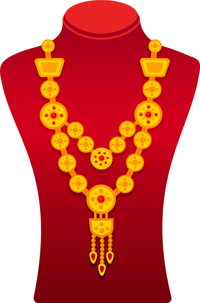 红色的stand配上华丽的金色项链图片下载