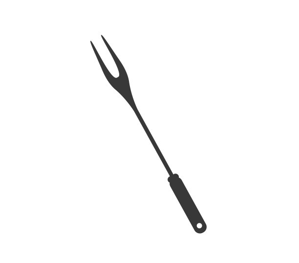 烧烤叉图标。烧烤工具矢量图片下载