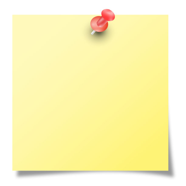 白色背景上的黄色便利贴。图片下载