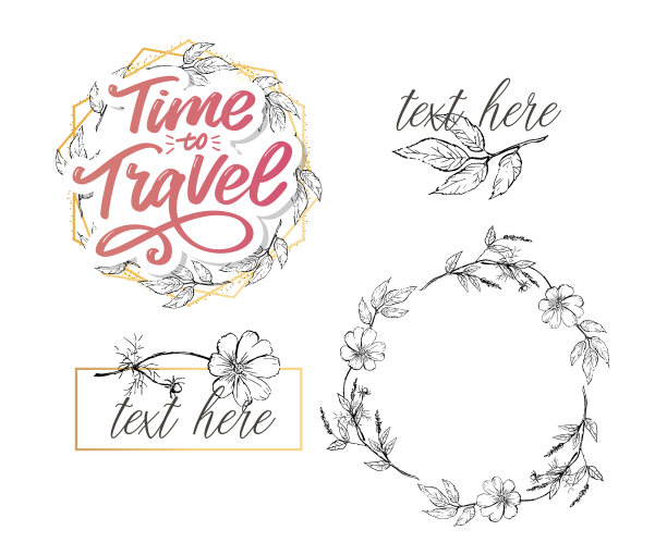 旅行生活方式灵感语录刻字。动机排版。书法平面设计元素。旧的方法不能打开新的大门。让我们去探索。每张图片都有一个故事图片下载