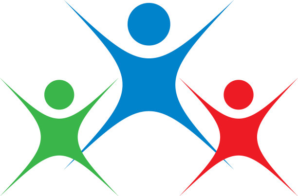 社区关爱团队合作理念标志图片下载