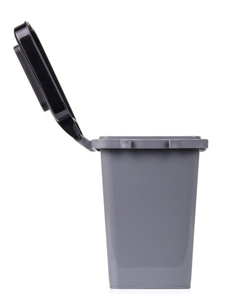 回收的废物。垃圾分类。灰色的大垃圾桶孤立在白色上图片下载