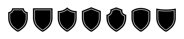 在白色的背景上设置希尔图标。孤立的shilish符号与扁平风格。图片下载