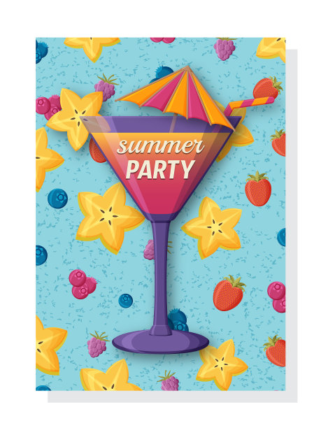 可爱的夏季背景模板横幅和图片下载