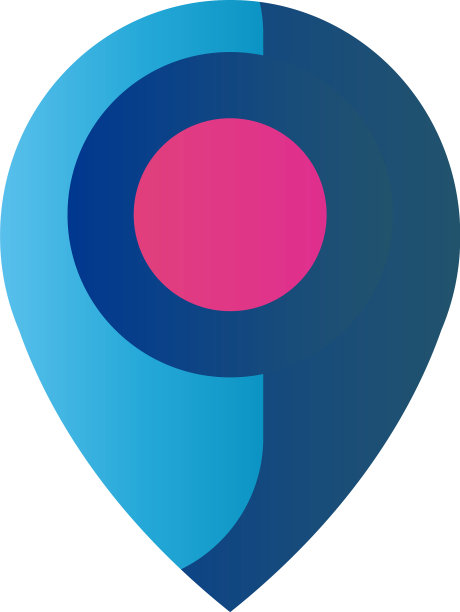 孤立的GPS标记渐变样式图标图片下载