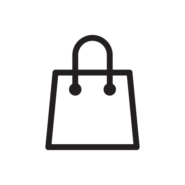 购物袋轮廓图标矢量孤立在白色背景平面设计，标志，网站，社交媒体，移动应用程序，插图图片下载