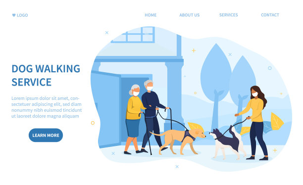 流感大流行期间提供遛狗服务图片下载