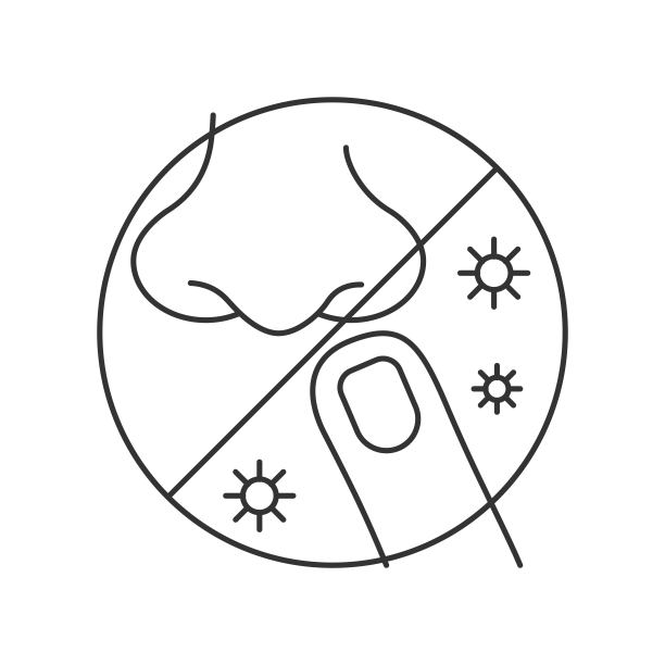 不准摸你的鼻子，规定，线条图标图片下载