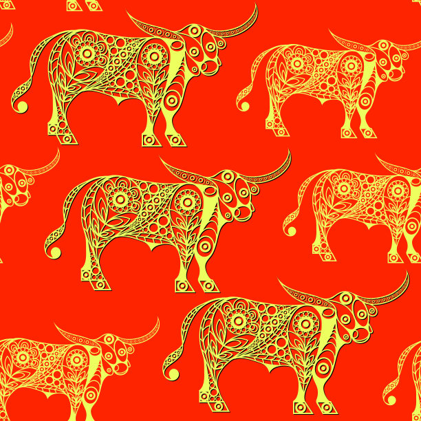 无缝质感与装饰牛1图片下载