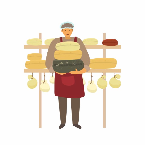 矢量插图的奶酪制造商图片下载