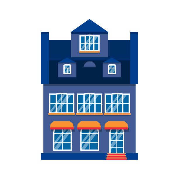 卡通公寓特写阿姆斯特丹图标向量图片下载