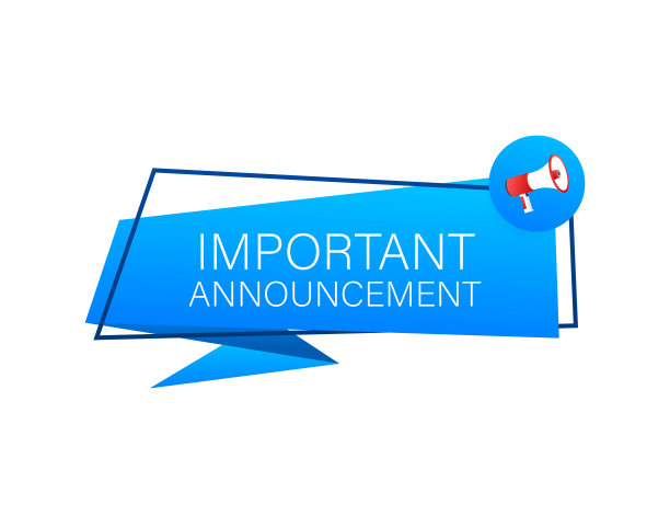 手持扩音器，有重要通知。扩音器横幅。网页设计。矢量插图。图片下载