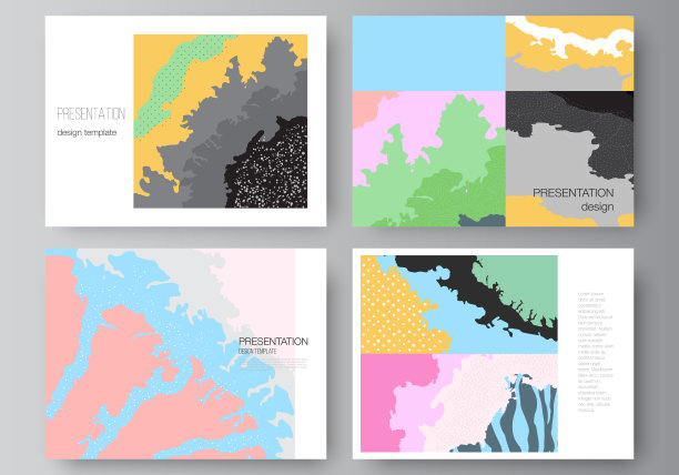 矢量布局的演示幻灯片设计模板，多用途的演示宣传册模板，宣传册封面。日本模式模板。亚洲风格的景观背景装饰。图片下载