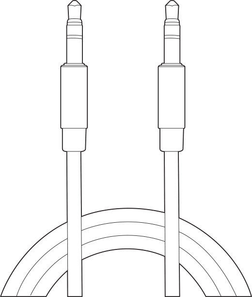 辅助音频电缆矢量(辅助，音频，插头)图片下载