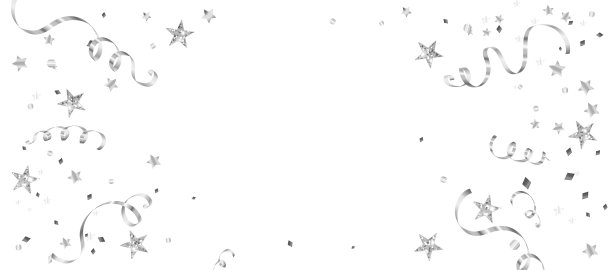 节日装饰背景。飘落的五彩纸屑，庆祝边界图片下载