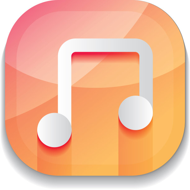 手机应用程序按钮概念音乐符号音乐图片下载