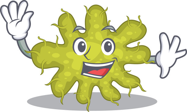 富有魅力的细菌吉祥物设计风格图片下载