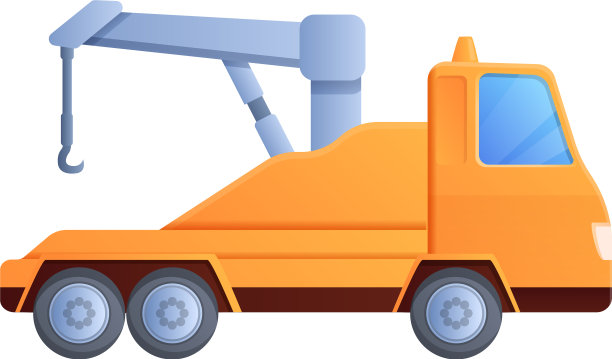 拖车图标卡通风格图片下载