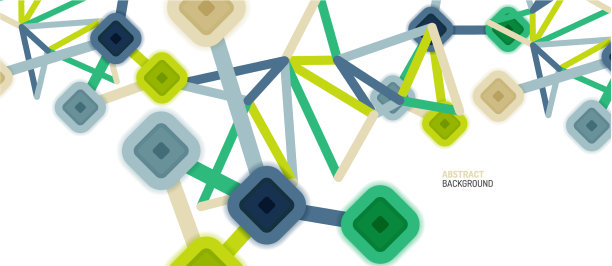 抽象的正方形网点连接方式图片下载