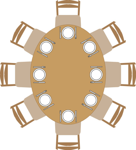 家庭会议点一起圆桌图片下载