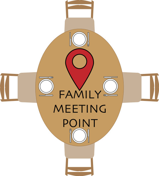 家庭聚会点在圆桌上图片下载